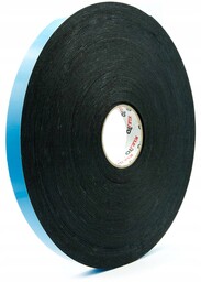 Taśma dwustronna piankowa Czarna Mocna 25mmx50m grubość 1mm