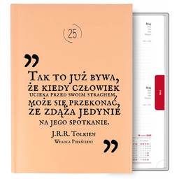 KALENDARZ BRZOSKWINIOWY A5 2025 Z J.R.R. TOLKIEN WŁADCA