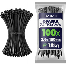 Opaski zaciskowe Maurens 100 x 3.6 mm czarne