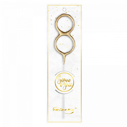 Zimne ognie cyferka 8 złota - 1 szt.