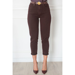 Spodnie jeans MOM FIT bakłażan Zefit