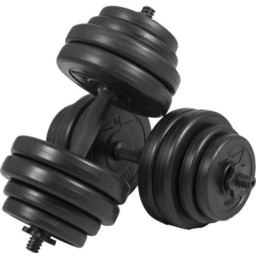 2X15 Kg Hantle Regulowane Winylowe Z Uchwytami 25