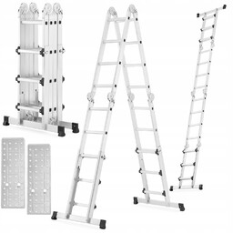 Drabina aluminiowa przegubowa teleskopowa Higher ML-104D podest