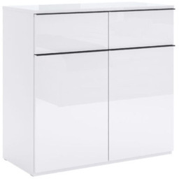 Komoda glamour biały połysk 90 cm Lucca LC-62-WB,