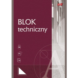 Unipap, blok techniczny A4 10k białe kartki, 10
