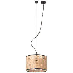 Faro Barcelona Lampa wisząca rattanowa Mambo 320 Black/Rattan
