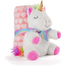 Kocyk Noworodkowy Miękki i Ciepły z Odpinaną Maskotką