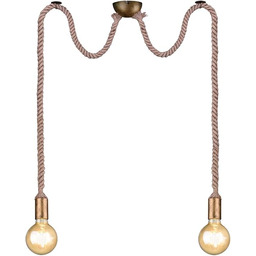 Trio Leuchten Lampa wisząca Rope 310100204, metal stary