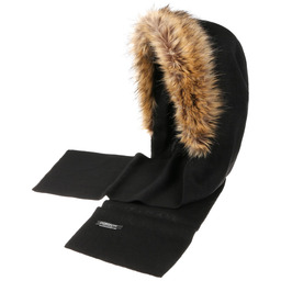 Valentina Merino Hooded Scarf by Gebeana, czarny, One