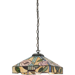 Lampa wisząca witrażowa wielokolorowa 6438560W z serii Tiffany