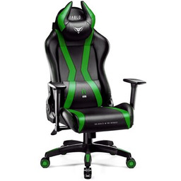 DIABLO CHAIRS Fotel gamingowy X-Horn 2.0 (L) Czarno-zielony