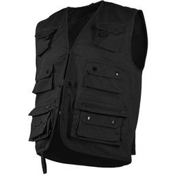 Mil-Tec Kamizelka Wędkarska Czarna - Czarny - 3XL