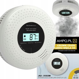 Czujnik detektor Czadu i dymu Tlenku węgla Co