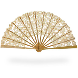 Wachlarz koronkowy - ecru