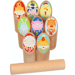 Kubb wikingów w bawełnianej torbie, gra zręcznościowa, Goki