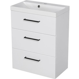 Szafka łazienkowa biała 60 cm DOMINO SMOOTH