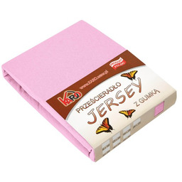 Prześcieradło jersey z gumką 140x200 różowe jasne P18-140