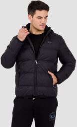 LA MARTINA MAN Czarna pikowana męska kurtka Outerwear