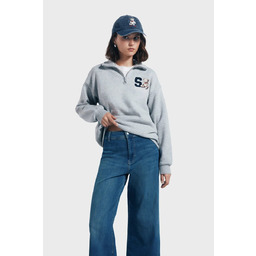 SPRINGFIELD DŻINSY MOM JEANS WYSOKI STAN NIEBIESKIE BAWEŁNA
