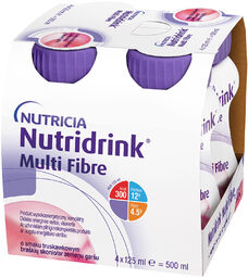 Nutridrink Multi Fibre, preparat odżywczy, smak truskawkowy, 4