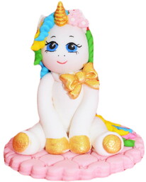 Figurka cukrowa na tort Jednorożec duży Unicorn tęczowy