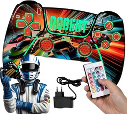 Pad PS5 Kontroler lampa Samochody personalizowana Led Wyścigi
