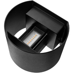 Nordlux Kinkiet zewnętrzny LED Milda, czarny, aluminium, nowoczesny