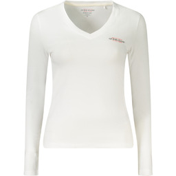 GUESS JEANS DAMSKA KOSZULKA Z DŁUGIM RĘKAWEM BIAŁA