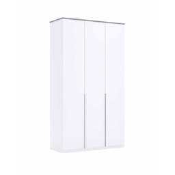 Szafa na ubrania wysoka 3-drzwiowa Barton biały mat