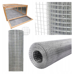 Siatka Hodowlana Zgrzewana Stal Ocynkowana Ocynk 12x0,7MM 25MB