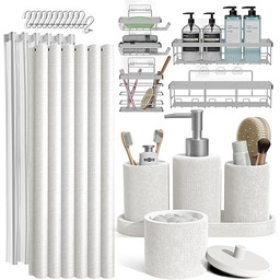 Clara Clark Zestaw łazienkowy  biały zestaw akcesoriów