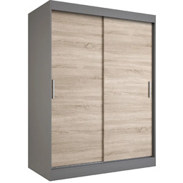 Edinos Szafa przesuwna 150 cm antracyt + dąb