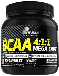 OLIMP BCAA 4:1:1 Mega Caps, 300 kaps. KRÓTKA