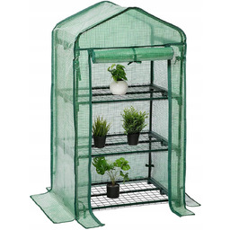 Szklarnia Ogrodowa Mini Szklarnia Regał Balkonowy Foliowy 69X49X125CM