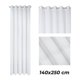 EUROFIRANY Firana gotowa 140x250 cm biała