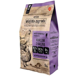 WIEJSKA ZAGRODA Karma dla kota Kurczak z kaczką
