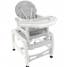 Krzesło Do Karmienia Bujane Z Kółkami Szare