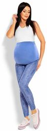 Ciążowe legginsy Kyra niebieskie o wyglądzie jeansówXXL