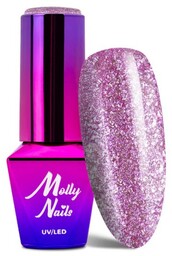 Lakier hybrydowy Molly Nails Luxury Glam Shimmy Violet