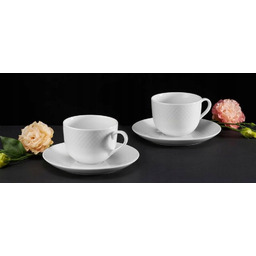 Serwis kawowy dla 6 osób 12-elementowy Sonia bialy