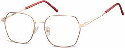 Sunoptic Okulary zerówki oprawki optyczne 913 różowe złoto