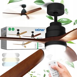Wentylator Sufitowy Zelmer Wiatrak Lampa Led Ultra Cichy