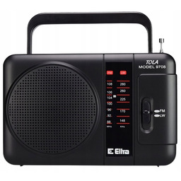 Radio sieciowo-bateryjne Fm Lw Eltra Tola gn.słuchawkowe składana