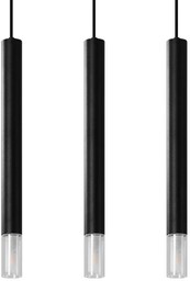 Sollux Wisząca lampa pokojowa SL.0962 3-płomienna czarne tuby