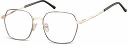 Sunoptic Okulary zerówki oprawki optyczne 913B różowe złoto