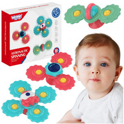 WOOPIE BABY Gryzak Spinner Wirujący z Przyssawką Zestaw
