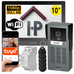 Wideodomofon Wifi Tuya Full Hd 10" Szyfrator Kod