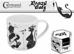 DUŻY KUBEK PORCELANOWY Muzykalne Koty CRAZY CATS