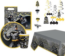 Amscan 9917101 - Zestaw imprezowy Batman, 52-częściowy, jednorazowa