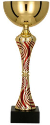 Puchar metalowy złoto-czerwony H-41cm, R-160mm 8364A